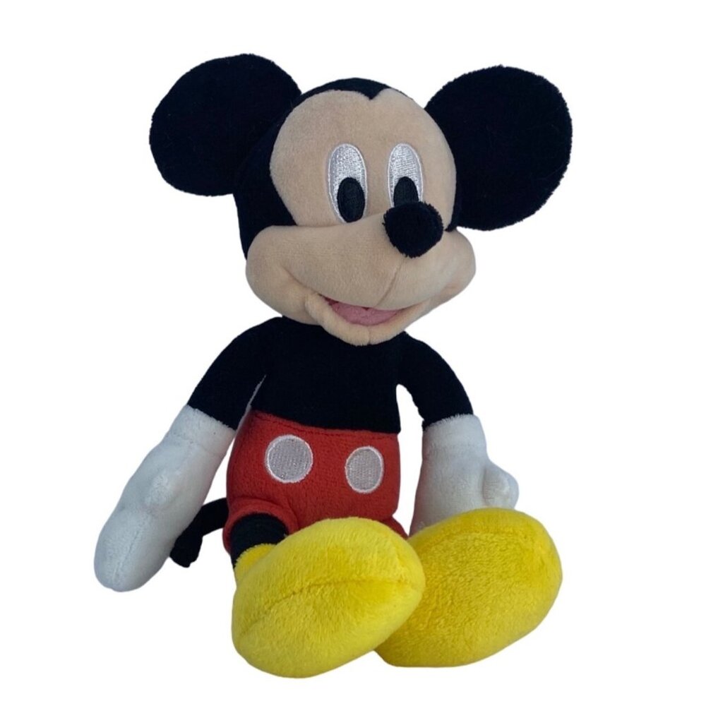 Disney Classic Mickey Mouse Plush Stuffed Animal 10" Small Hand Held Toy